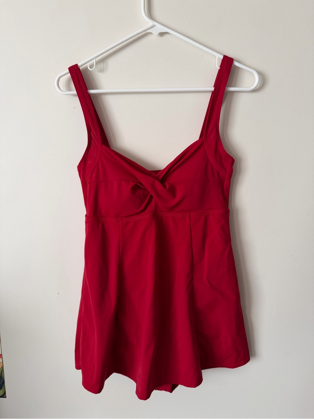 Kim Rogers Swimsuit Dress Crimson Twist-Front Camisole